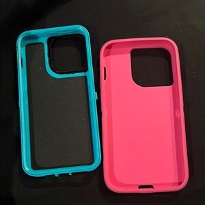 IPhone 14 Pro Max Protective Phone Case - Pink and Blue